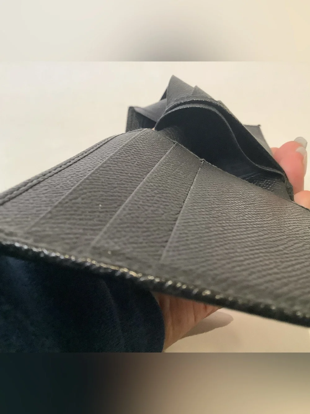 Bulgari Black Textured Leather Card & Key Wallet